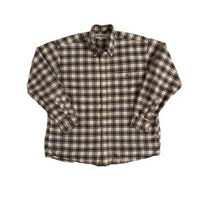 Barbour Men's Black and Beige Check Shirt